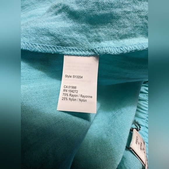 Spanner straight leg pants, lightweight, 80's pastel aqua blue Size 12 - Picture 8 of 10